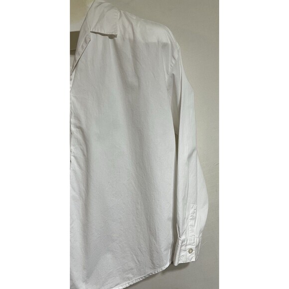 Lilly Pulitzer Womens White Long Sleeve Point Collar Button-Up Shirt Large F - Picture 5 of 7